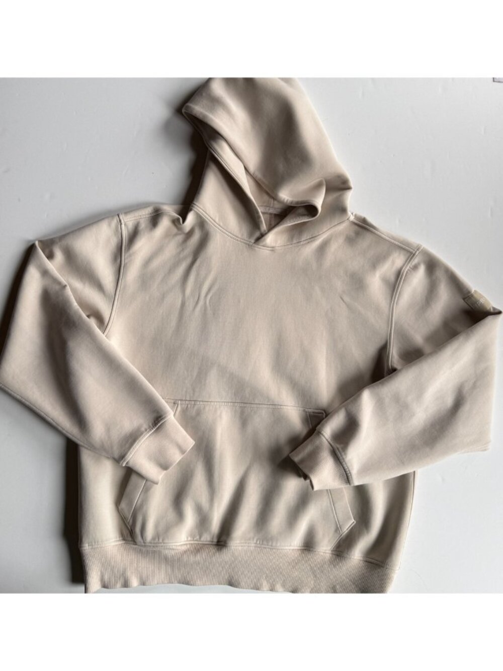 YPB Your Personal Best Cream Stretch Active Hoodie Cream - Men's Medium